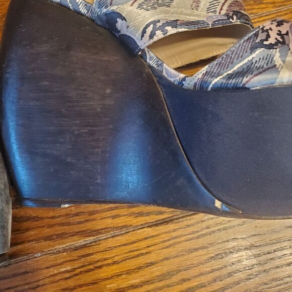 LOEFFLER RANDALL Suno Estrella Ankle-Strap wedge sandals sz 10 - Picture 3 of 7